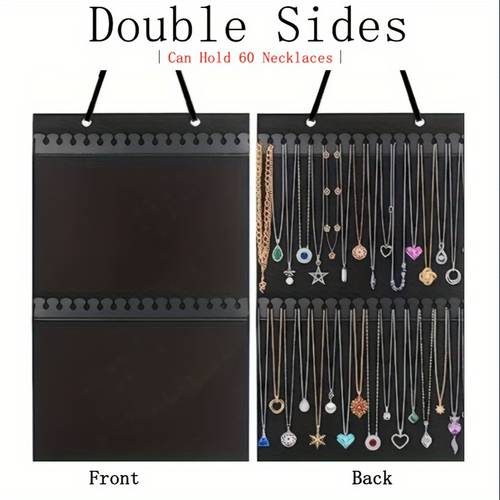 1pc simple necklace hooks jewelry storage wall hanging display board necklace pendant storage hanging bag hanging jewelry organizers