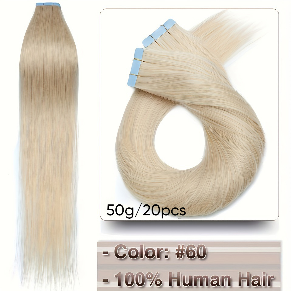 Image of 50g/ 20pcs Brazilian Human Hair Extensions. This Human Hair Is Impeccably And Washed Effortlessly Without Compromising Its Shape Or Texture. Suitable For Diverse Individuals And Occasions.
