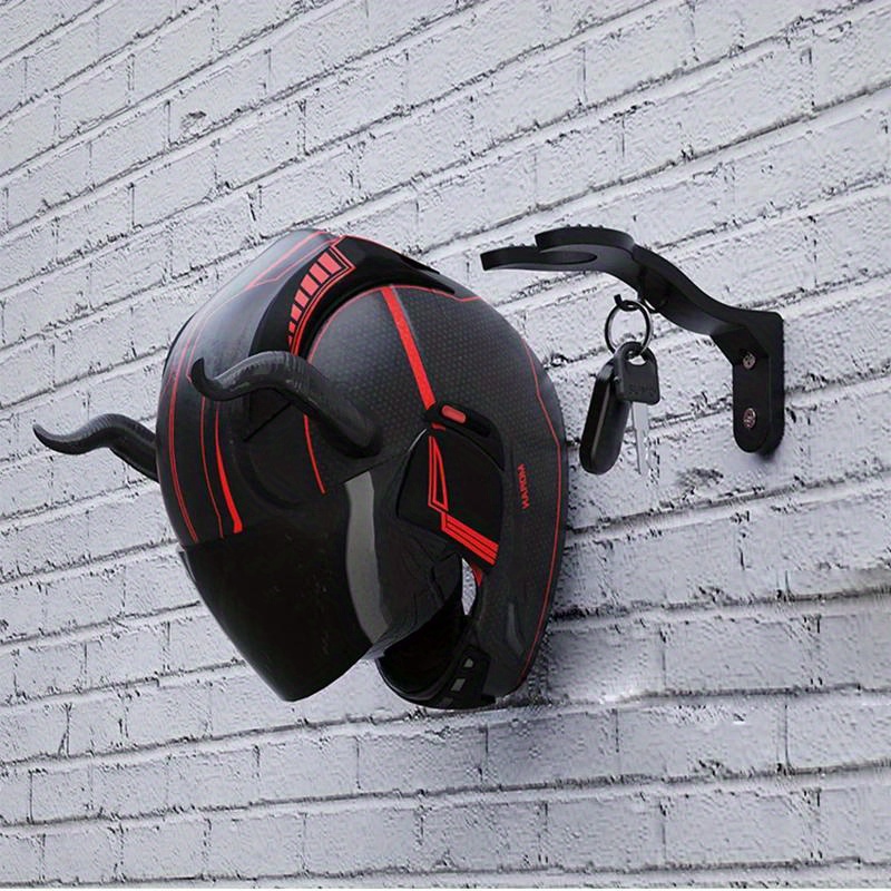 

Motorcycle Helmet Hook Rack - Wall Mounted Hook For Helmet, Luggage, Jacket, Kitchen Cabinet, And Shelf Storage