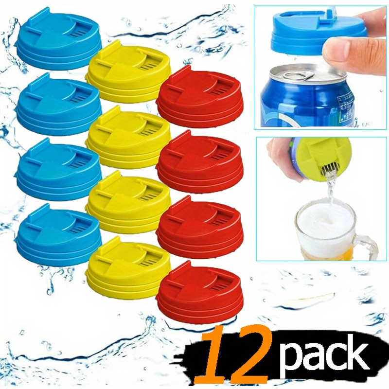 

12 Packs Of Soda Can , Upgraded In 2024 To Prevent Spillage, Suitable For Soda Can Lid Protectors, Cup , Reusable Plastic Can Spillage Plugs, .4-inch Can Protectors