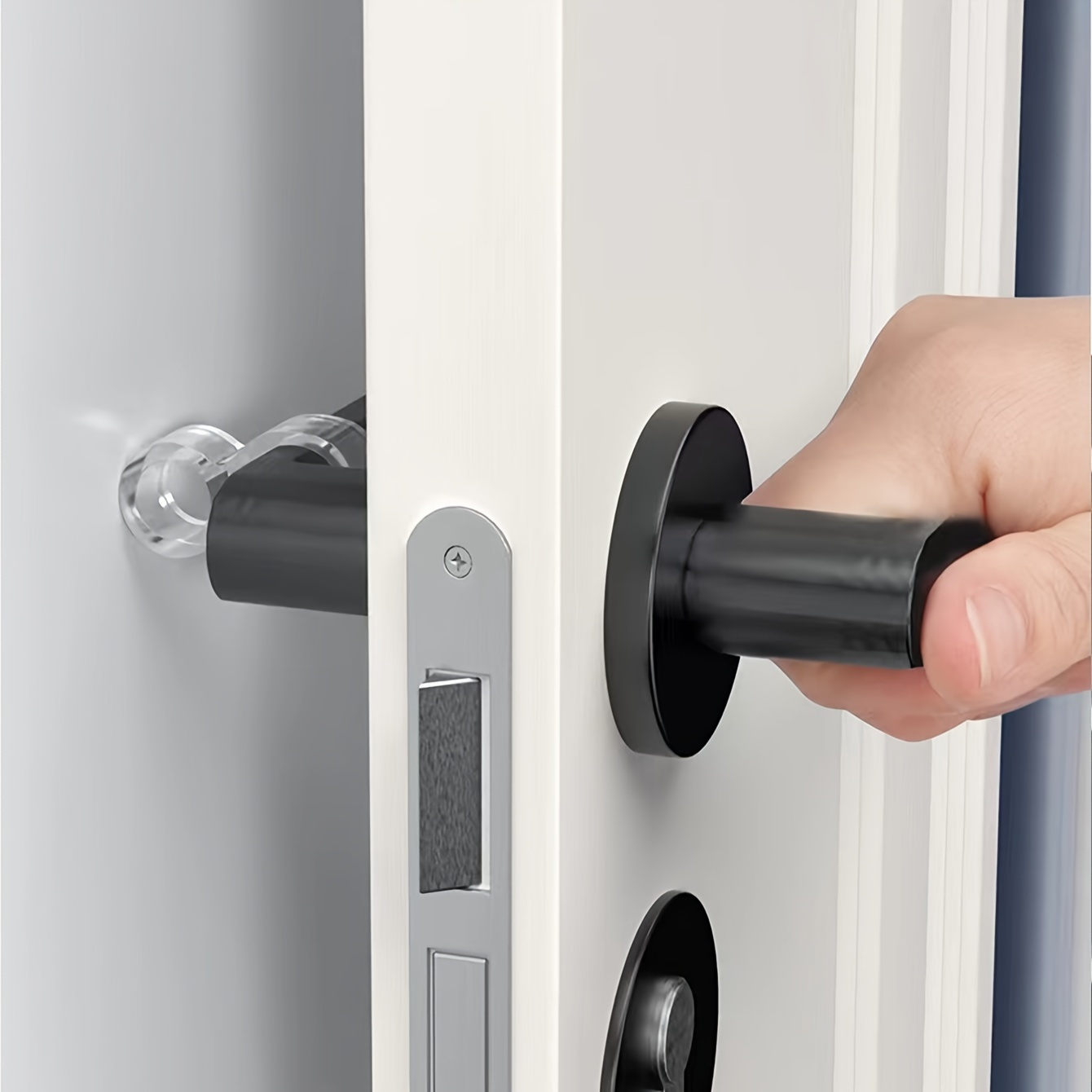 5pcs Silicone Door Stopper Rings - Shock-Absorbing Rubber Wall Protectors, Quiet Handle Bumpers for Home And Office Use