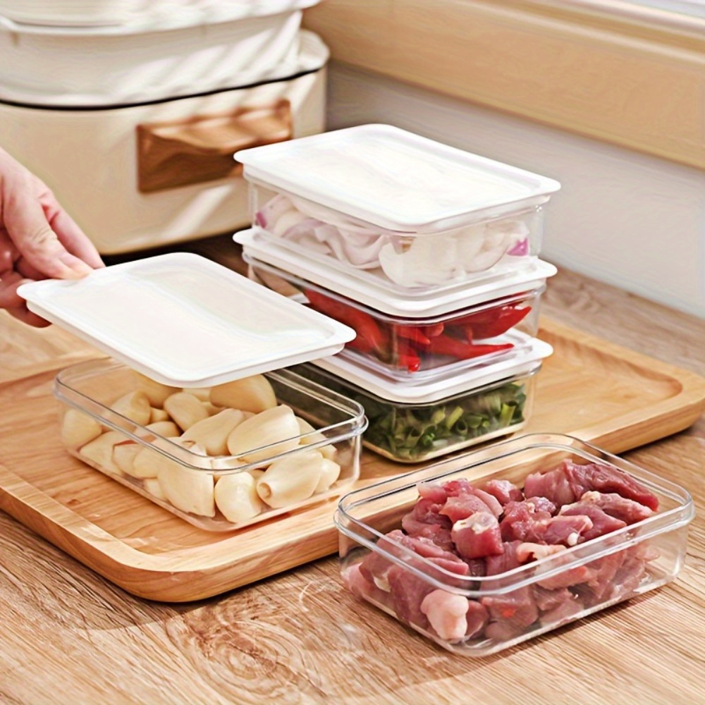 

6 Of Clear Plastic Food Storage - 1200ml/40.58oz, Bpa-free, & Safe, For , Picnics, And