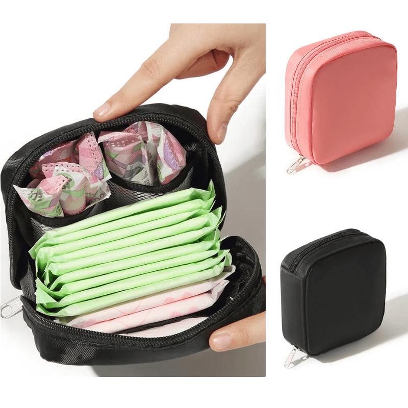 

2pcs Sanitary Napkin Storage Bag, Menstruation Cup Bag, Breast-nursing Pad Rack, Tampon Bag, Female Supplies Bag, Portable Menstrual Kit Bag, Girl, Female, Small Cosmetic Bag