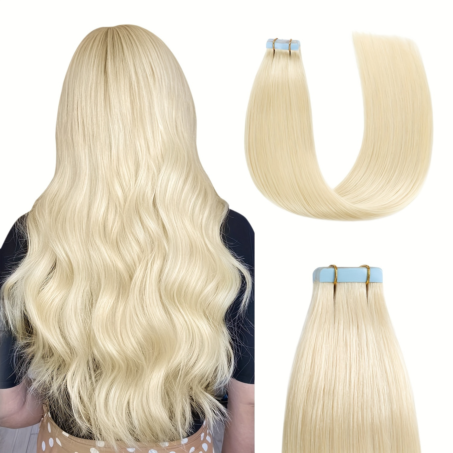 20pcs/50g brazilian human hair extensions wig - 250% volume  display picture 1