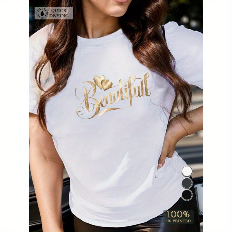 

Beautiful Cursive Golden Text Women's T-shirt