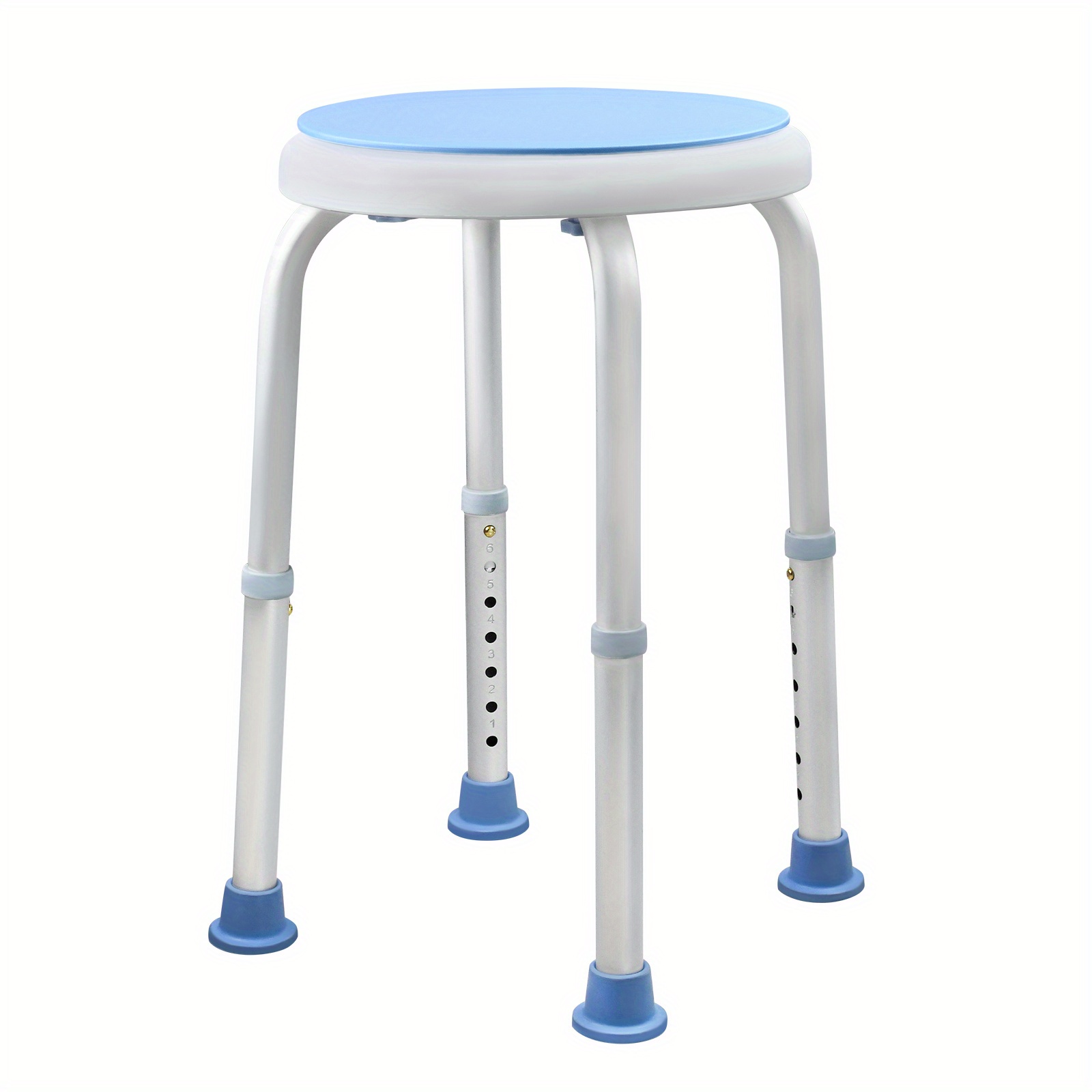 Image of Shower Stool 45-57cm Height-adjustable Shower Chair Bath Stool Shower Aid Anti-slip Shower Seat Made Of Aluminium And Plastic, For The Elderly, Pregnant Women