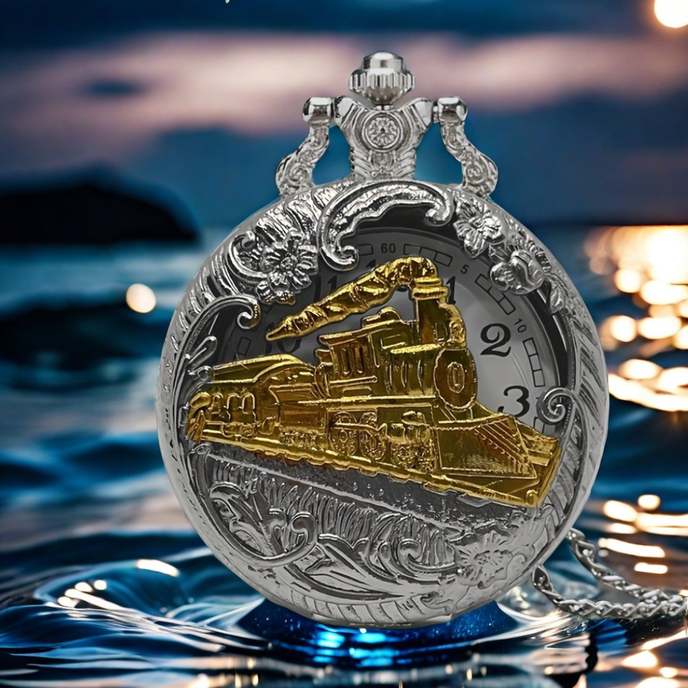 TEMU Classic Hollow Pocket Watch: Quartz Mechanism, Pendant Necklace - Perfect Gift For Men And Women For Christmas Or Birthdays