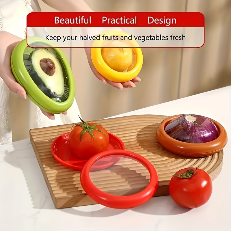 popular   4pcs set   keeping storage containers with lids reusable leakproof food preservation boxes for fruits vegetables   fridge freezer organization food crisper kitchen accessories details 7