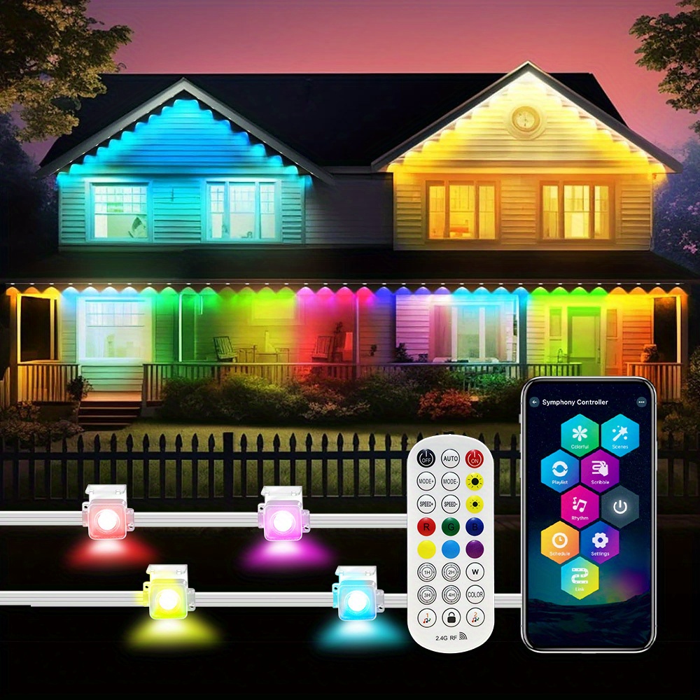 

Lights Pro, Ip67 Waterproof With Led Smart Lights, 6500lm , For Halloween Christmas House Lighting