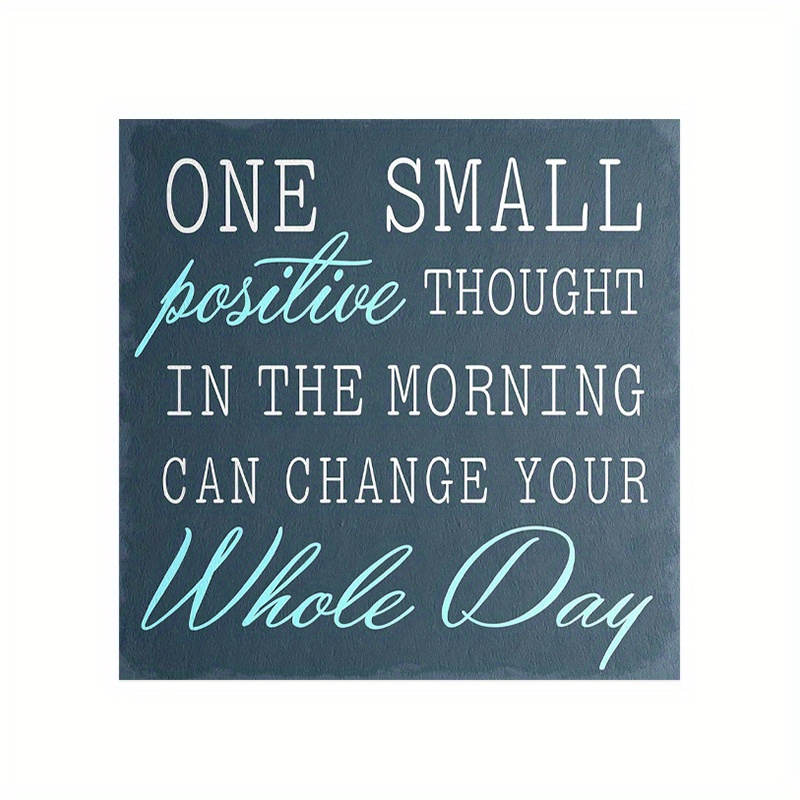 TEMU 1pc Inspirational Quote Desk Ornament - Foam Pvc Positive Sign For Home Office & Garden - Universal Holiday Decor, No Electricity Required, Featherless, Material, Thoughtful Gift Idea