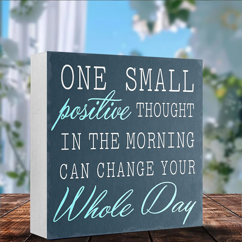 

1pc Inspirational Quote Desk Ornament - Foam Pvc Positive Sign For Home Office & Garden - Universal Holiday Decor, No Electricity Required, Featherless, Material, Thoughtful Gift Idea