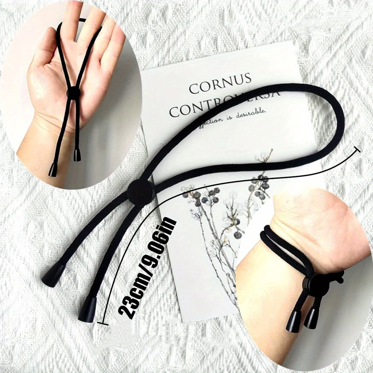 Adjustable Bubble Ponytail Holder for Women - 23.01cm Solid Color Fabric Hair Tie, Simple Style Hair Accessory