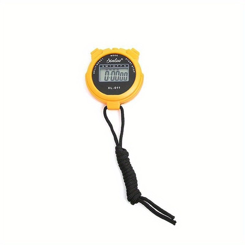 1pc vibrant handheld digital sports stopwatch durable high index plastic battery   timer and counter with timing function black strap suitable for athletes and     in 3 sku     from black yellow