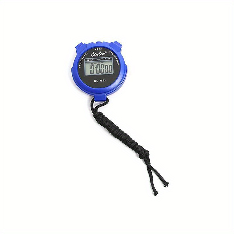 multi color stopwatch vibrant handheld digital sports stopwatch durable high index plastic battery   timer and counter with timing function black strap 4 skus   black blue yellow red suitable for athletes and  