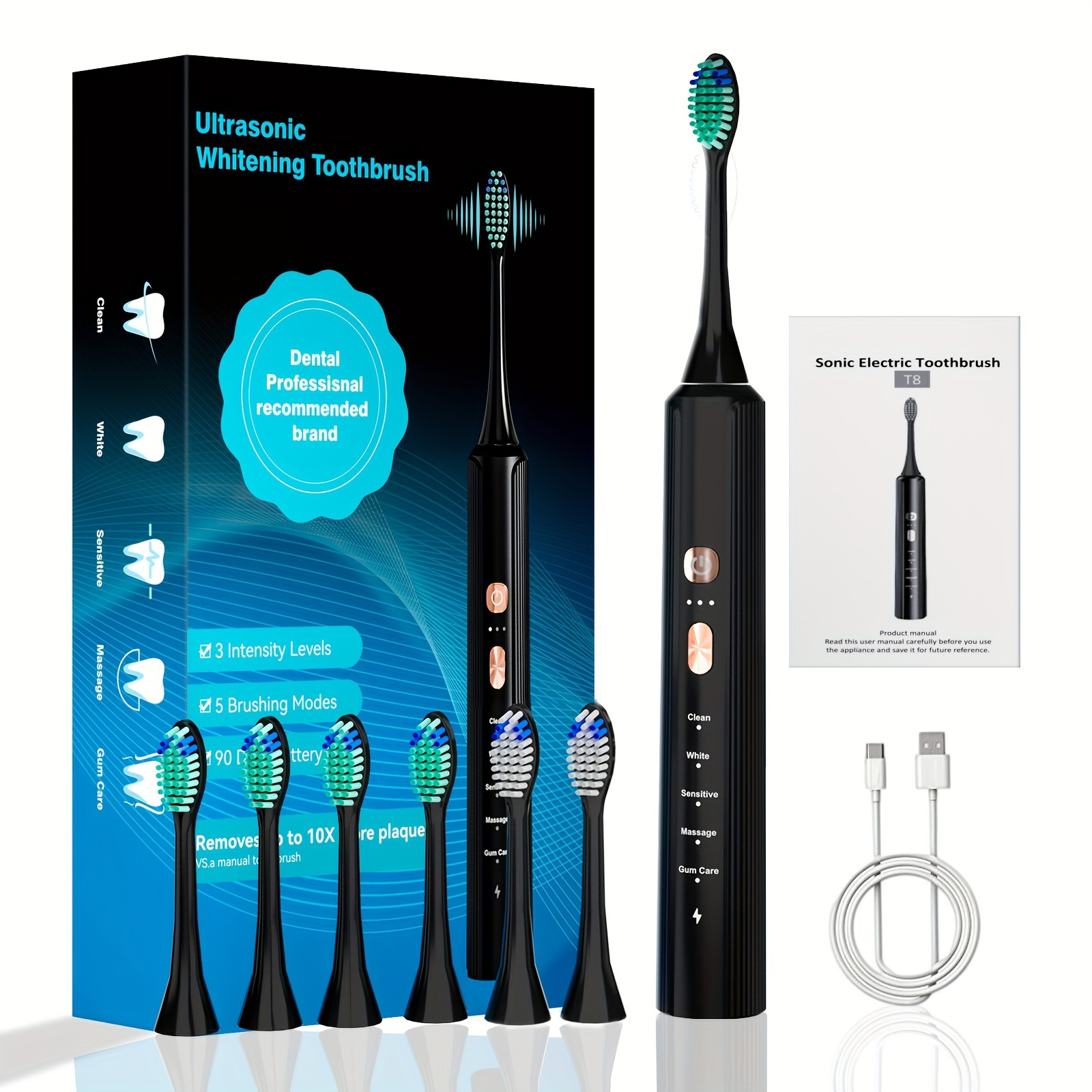 Dientes Eléctrico Cepillo Dientes Ultrasonico Cepillo De Dientes