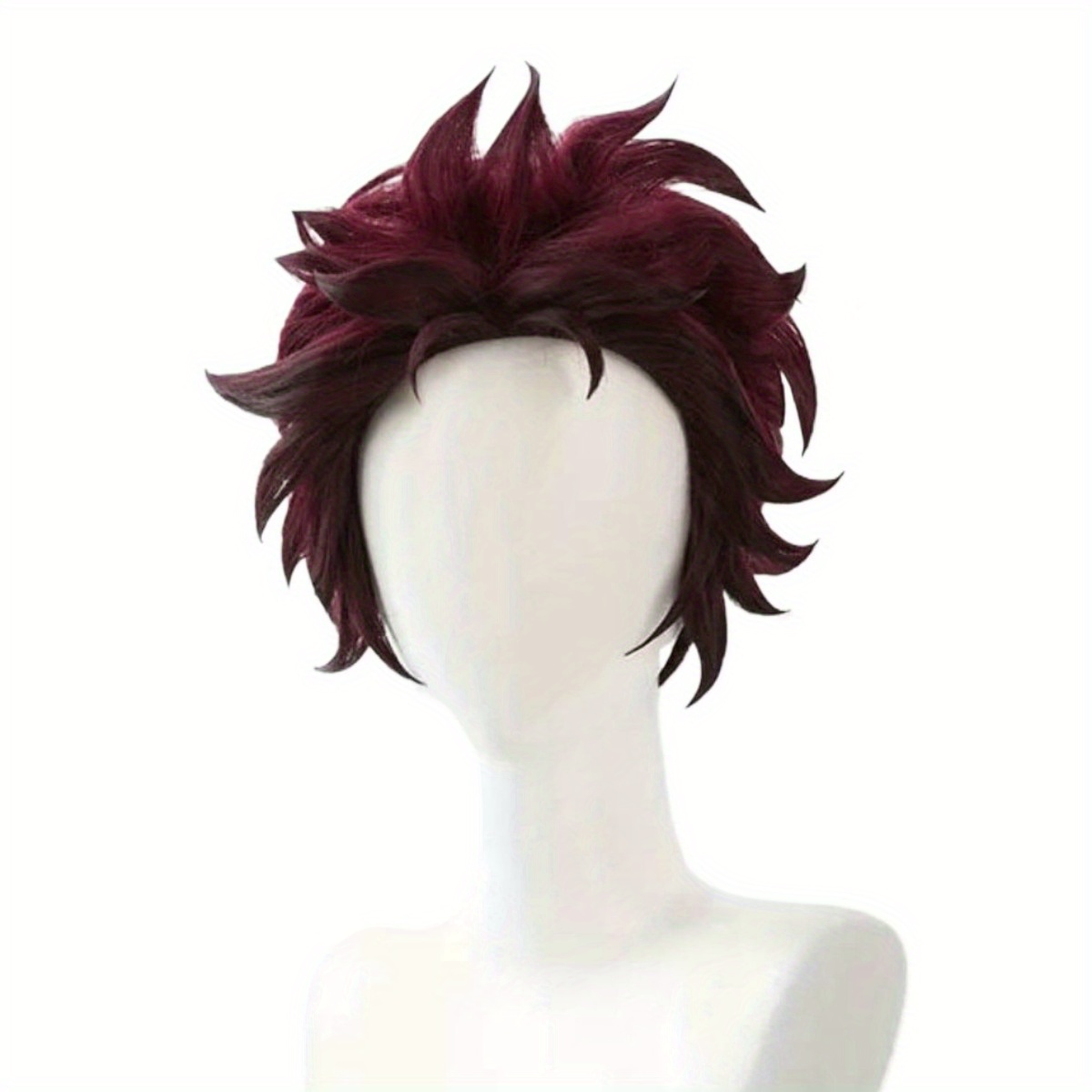 

1pc Anime Cosplay - , Size, Red , Curly Pattern, Synthetic , For Anime Cosplay & Halloween , And , For Enthusiasts