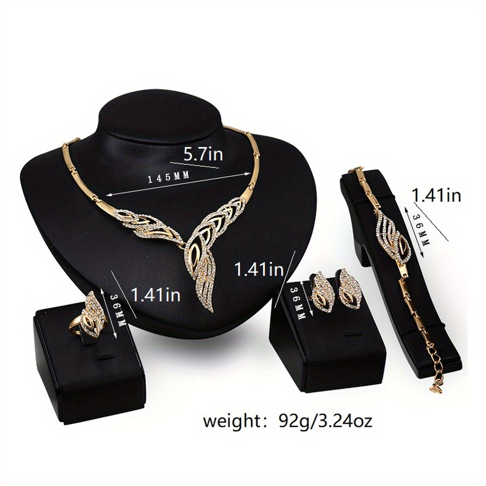 bohemian style silver plated synthetic april birthstone jewelry set zinc alloy with glass stones mothers day gift   festival accessories 5 piece trendy twisted design set with necklace earrings bracelet   wear details 3