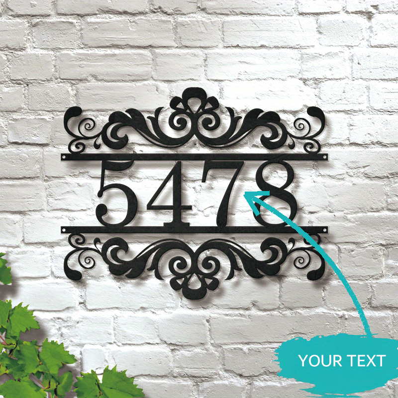 

Custom Metal Address Sign - Vintage & , Handcrafted House Number Plaque For Home Decor, Perfect Housewarming Gift