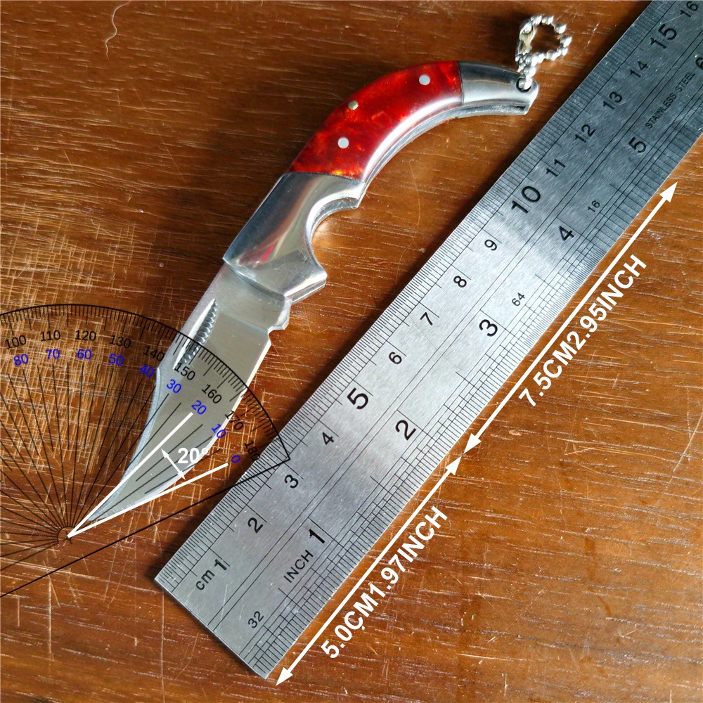 TEMU New Hot Selling Outdoor Camping Survival Knife Creative Equipment Small Folding Blade Fruit Knife Keychain Tool