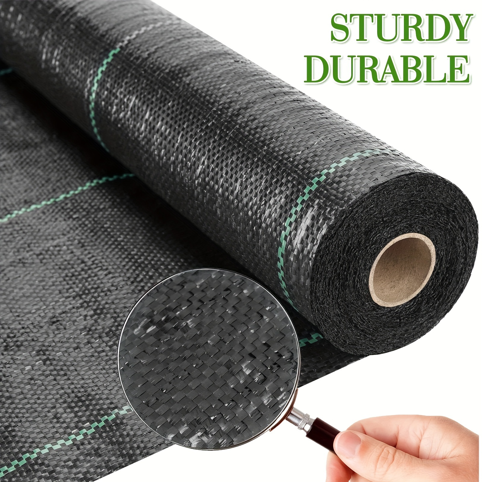 

Heavy-duty Garden Barrier Fabric - Durable Mat For Flower Beds & Vegetable Gardens, Effective Control Cloth