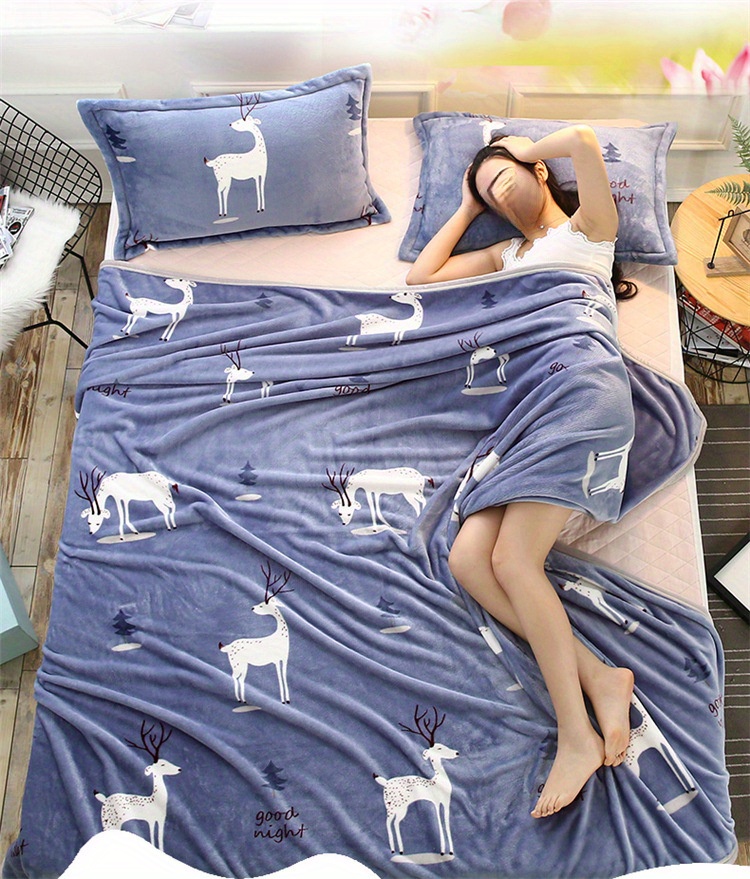 роскошное голубое и белое полосатое коралловое флисовое одеяло с мягким теплым покрытием, идеально подходит для короткого сна, кондиционирования воздуха, подарка для молодежи, толстый полиэстер, 0 тканый дизайн с деталями 1