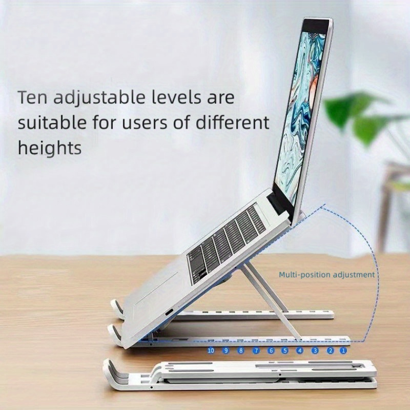 adjustable laptop stand portable and foldable compatible with all notebooks desk use no power required wall mounted tv stand gaming and   furniture details 1