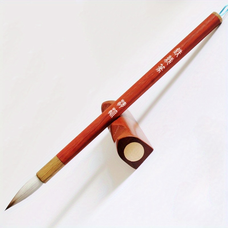 

Professional Chinese Calligraphy & Sumi Brushes, Medium Size, Dual Purpose Wolf & Goat Hair Tips, Traditional Gourd Handle Design For Script, Cursive & Artistic Creation