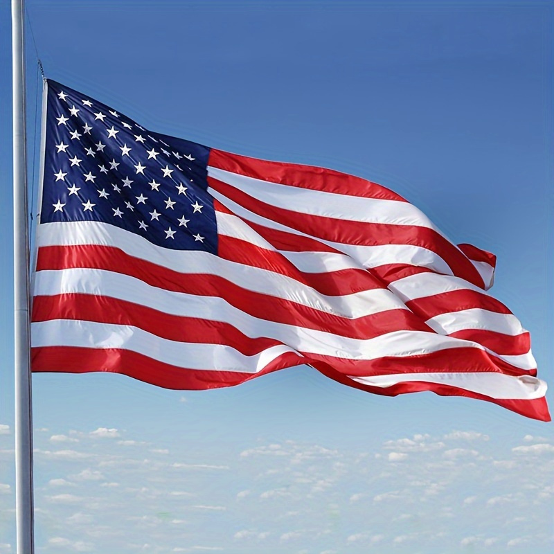 

Premium 3x5ft American Flag - Polyester, Resistant With Vibrant Printed Stars & Stripes, Ideal For Outdoor Use In Areas