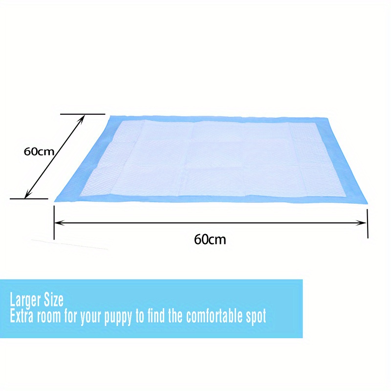 Jiubiaz 60-count Puppy Training Pads, Ultra Absorbent Woven Pet Toilet For Dogs, Leak-proof Dog , Hygiene Pads For Puppies & Cats, 60x45cm/60x60cm