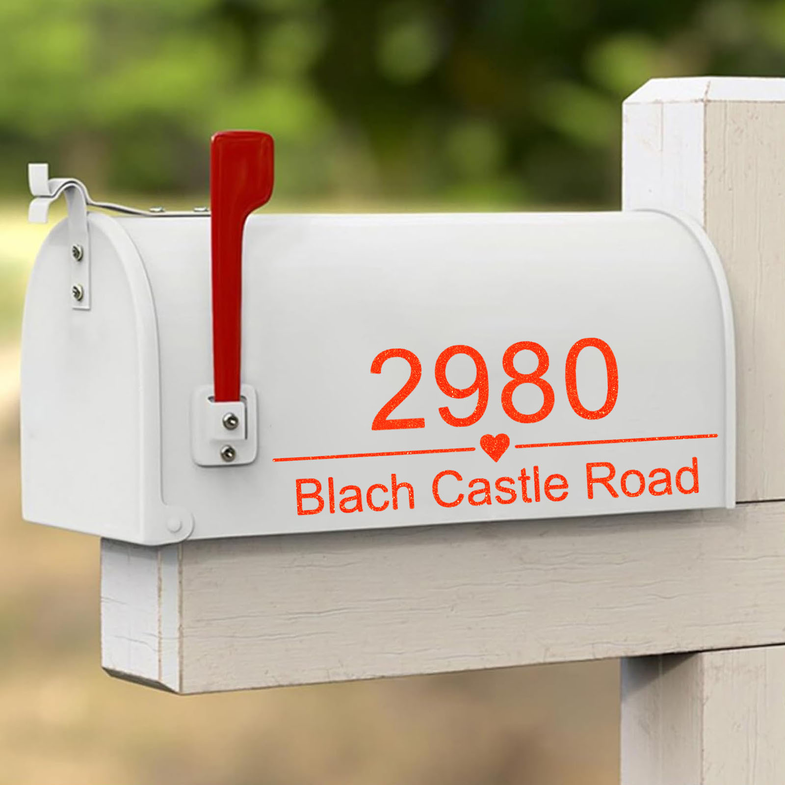 

Customizable Freestanding Mailbox Number Sign - Vinyl Personalized Address Label For Outdoor Holiday Décor Without Battery Or Electricity Needed