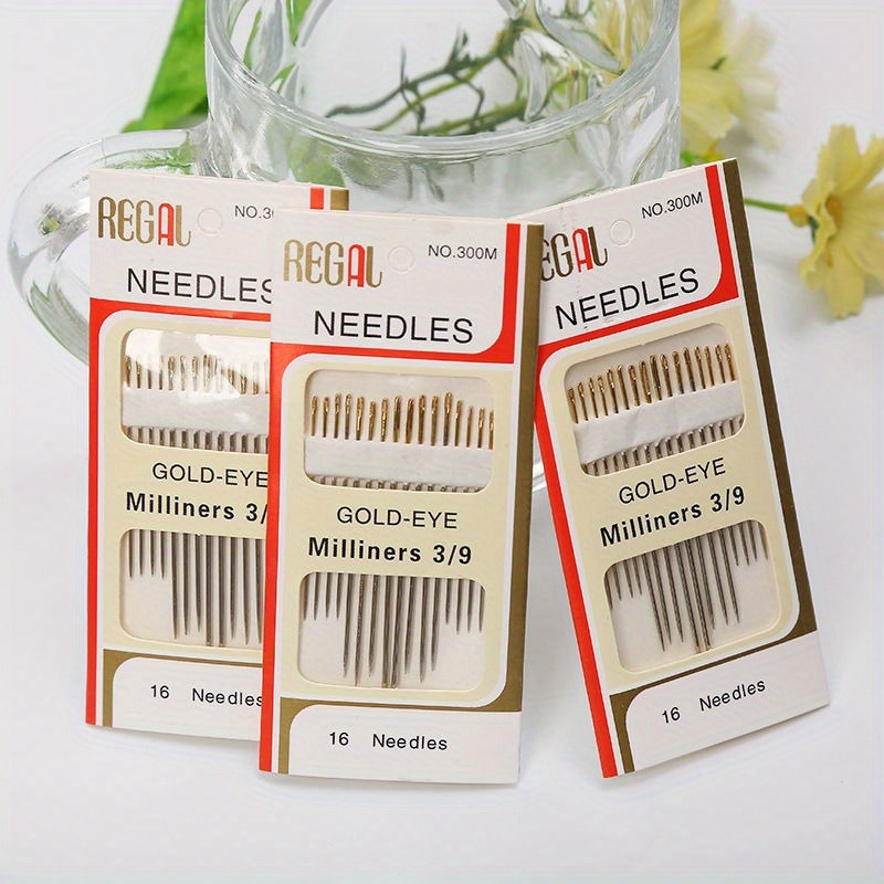 

Carbon Steel Sewing Needles 16pcs Set - - & Craft Lovers - Great Gift For The Elderly