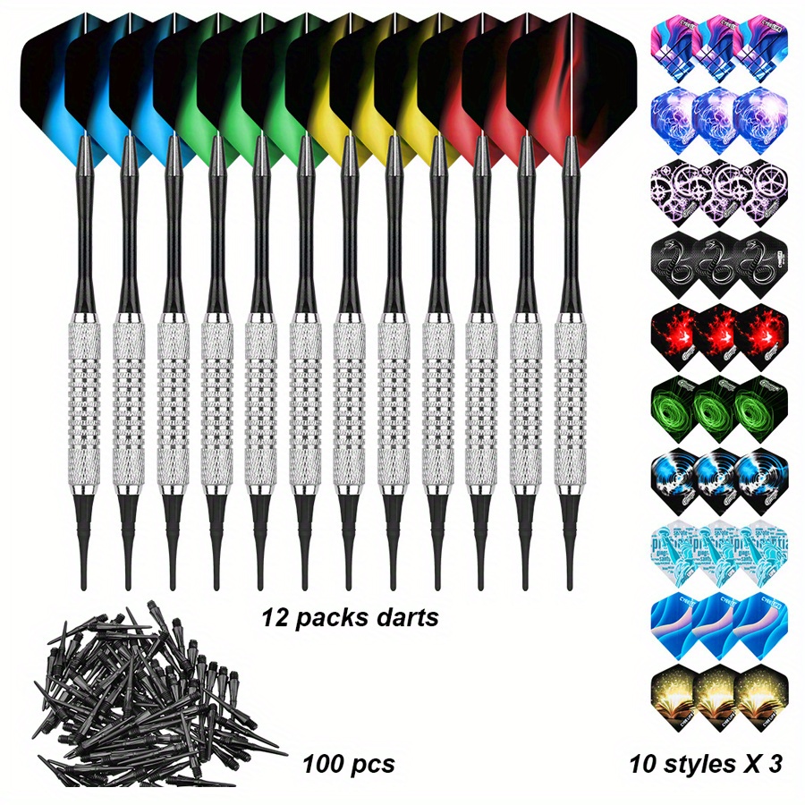 E-shop Cyeelife 15G Soft Dart Set Darts zum Üben und für Wettbewerbe mit guter Haltbarkeit, komplette Zubehör