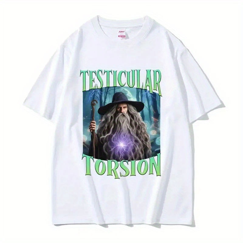 

Shadow Wizard Funny T Shirt Testicular Torsion Meme Graphic Tee Shirt Men Women Retro Gothic Oversized Short Sleeve T-shirt Tops