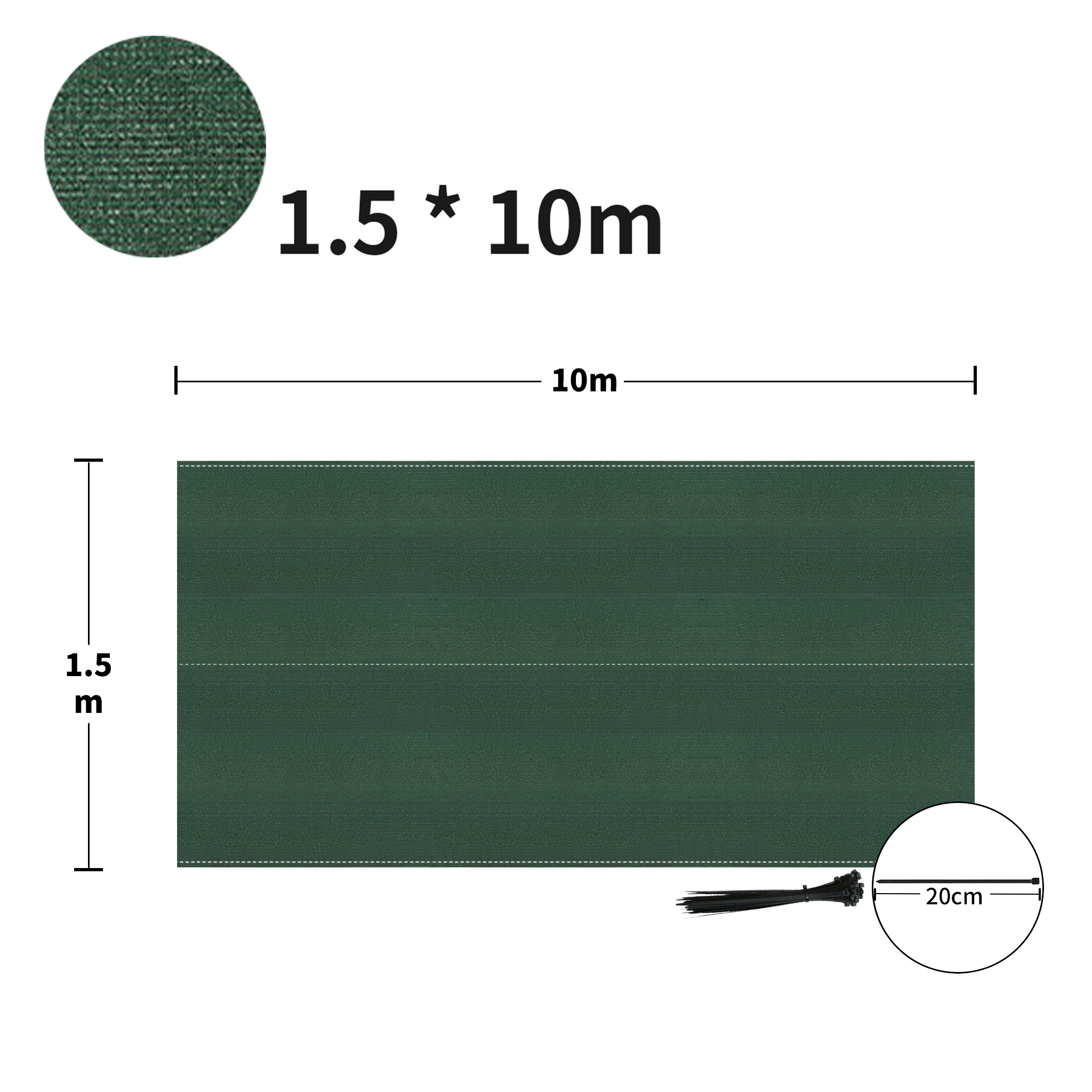 Heavy-density Blackout Privacy Fence Screen & Shade Net - Uv Resistant Hdpe Windproof Sun Blinds Suitable For , Gardens, Tennis Courts - Install Outdoor Shade Fabric