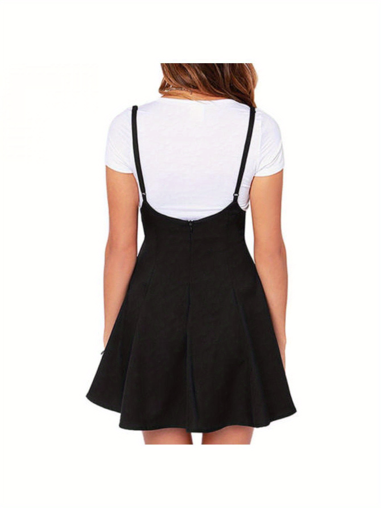 womens elegant suspender braces casual skirt dress basic - Temu