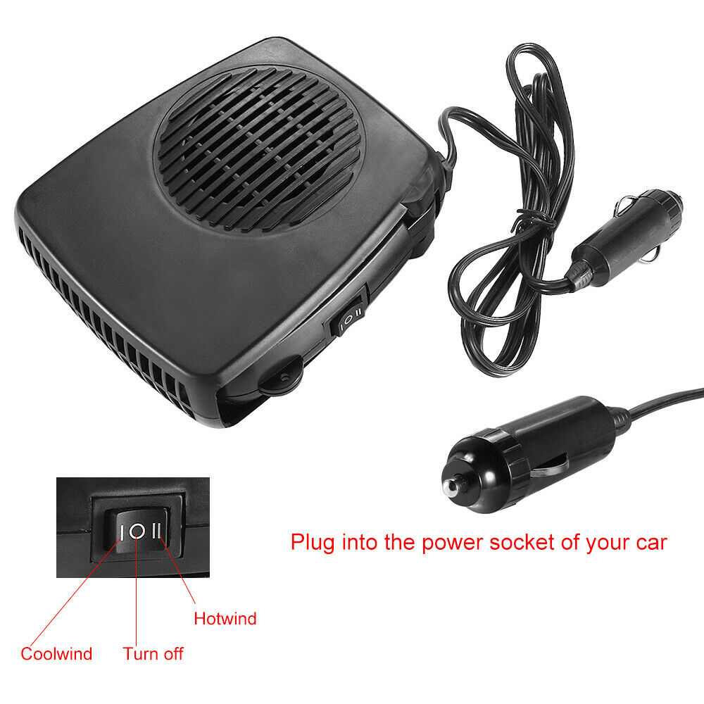 TEMU 150w Car Heater 12v Portable Heater Pluggable Car Plug -one Car Windshield Electric Heater Heater