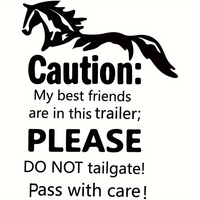 

'beware Of My ' Trailer Decal - 10x12" | -, & For | Enhances Trailer & Conveys | For Equestrians