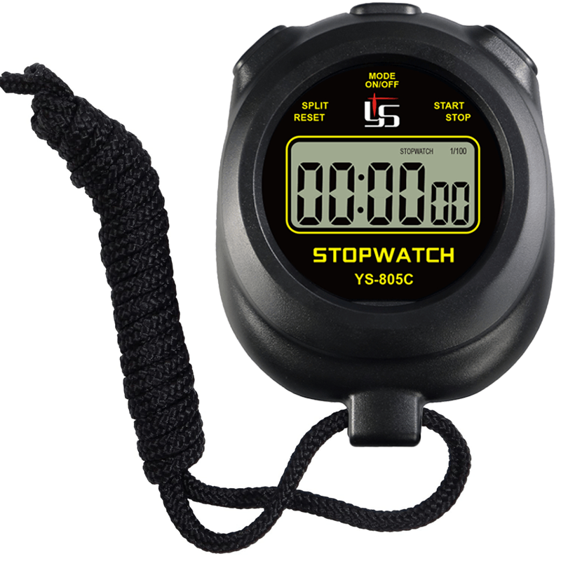1pc digital stopwatch ys 805c   seconds precision battery powered large   display abs material   function for     sports classroom without battery