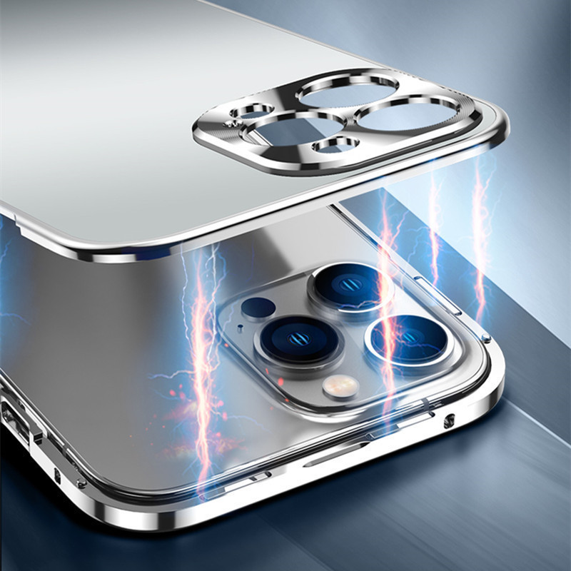 

And Blue 2 Colors From, -one Magnetic Metal Anti-fall Mobile Phone Case, Aviation Metal Construction, Super Anti-fall Function, Suitable For Apple 15 Series Mobile Phone Cases