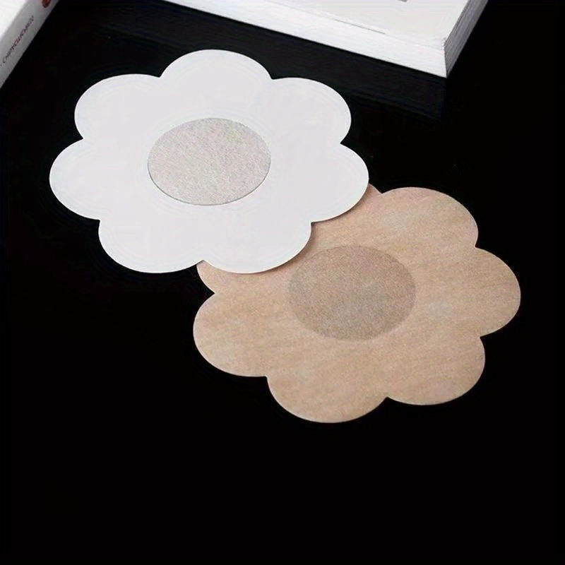 10/50/100pcs Disposable Strapless Self-Adhesive Breast Lift Pasties - Floral Design, Wireless Support, Opaque Coverage for Women, Gym, Swimwear, Sleep - Single-Use Adhesive Backing, No Washable Care, Breast Lift Tape, Discreet Underwear, Comfortable Fit