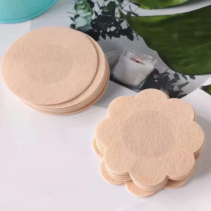 10/50/100pcs Disposable Strapless Self-Adhesive Breast Lift Pasties - Floral Design, Wireless Support, Opaque Coverage for Women, Gym, Swimwear, Sleep - Single-Use Adhesive Backing, No Washable Care, Breast Lift Tape, Discreet Underwear, Comfortable Fit