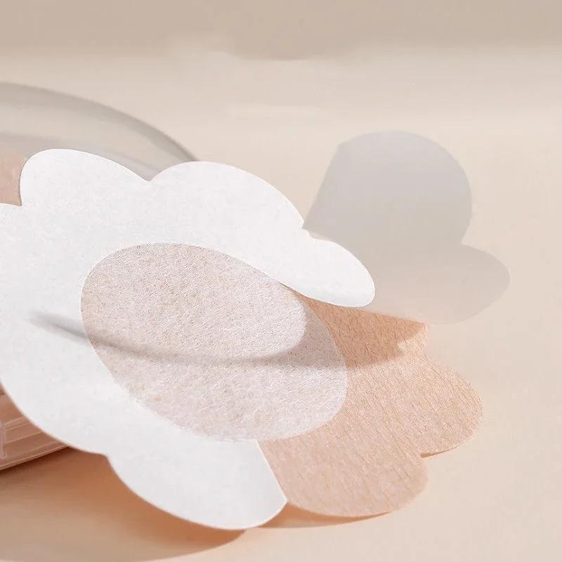 10/50/100pcs Disposable Strapless Self-Adhesive Breast Lift Pasties - Floral Design, Wireless Support, Opaque Coverage for Women, Gym, Swimwear, Sleep - Single-Use Adhesive Backing, No Washable Care, Breast Lift Tape, Discreet Underwear, Comfortable Fit