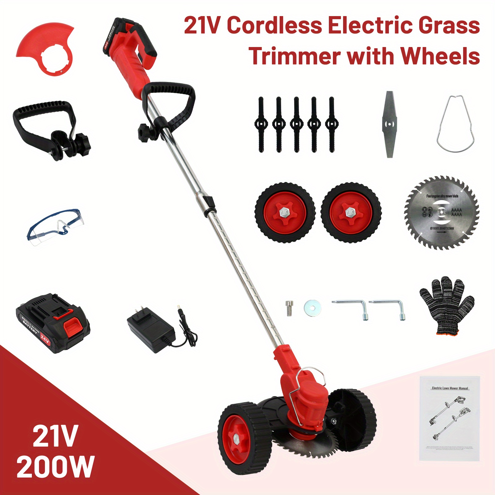 

21v , Edger And For And , -in-one Blades, For