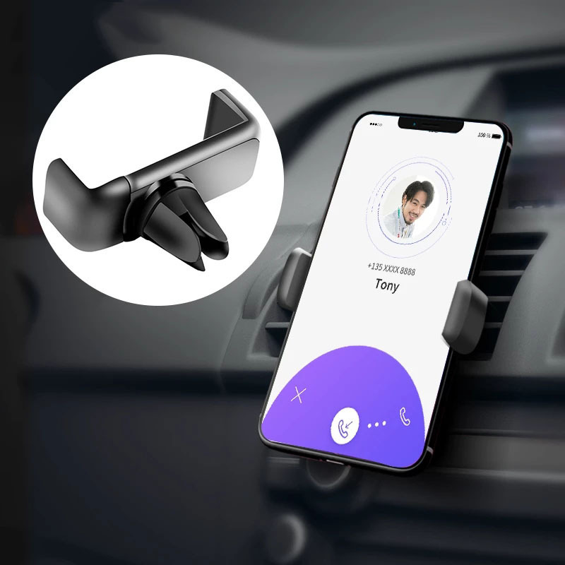 

Adjustable Car Phone Holder - Uncharged, Air Vent Clip Mount, Universal Mobile Support, Rectangle Installation, Durable Plastic, Auto Compatible, 360° Rotatable, Adjustable Viewing Angle