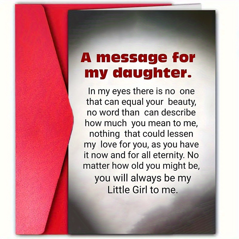 

Lovely Birthday Card With Envelopes: Best Wishes To My Beautiful Daughter - 12cm X 18cm