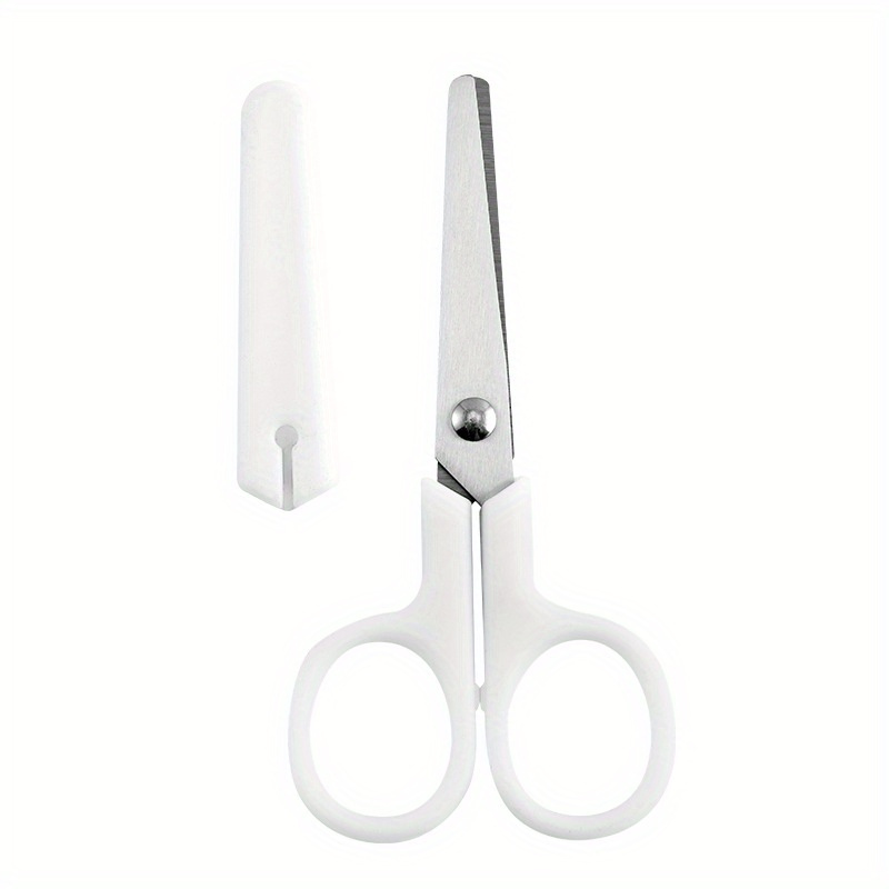 TEMU Forbici Bianche in Acciaio Inossidabile Compatte - Taglierina Mini Portatile per Ufficio & Materiale Scolastico, Regalo