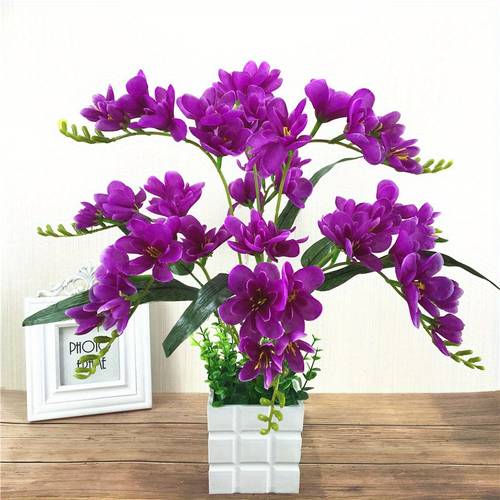 3pcs 9heads artificial household wedding flower arrangement 23 6in flower art orchid wedding decoration wedding no vase party birthday valentines day mothers day gift home decor valentines day decorative