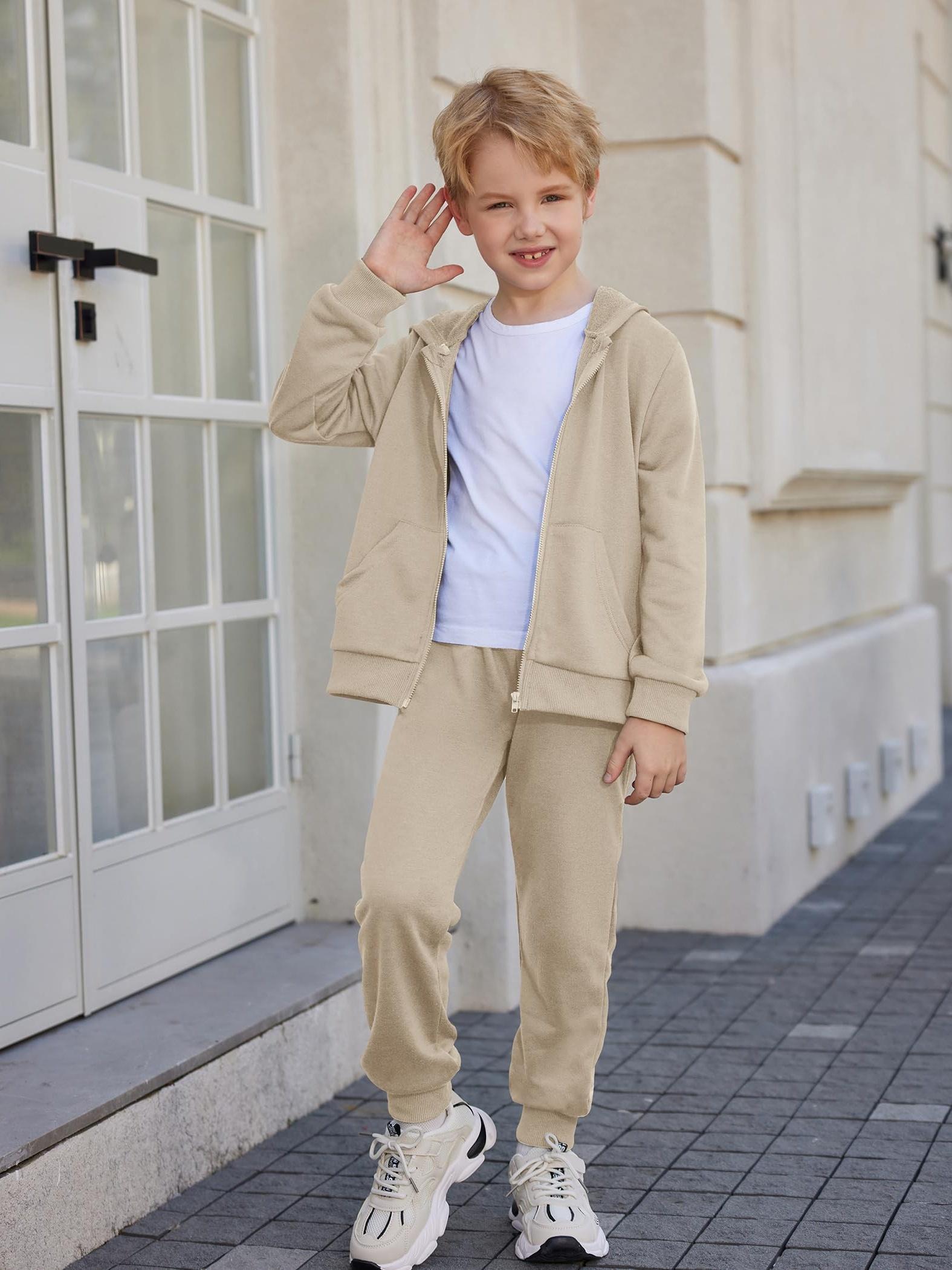 boys 2pcs athletic tracksuit jogging sets outfit sweatsuit Temu