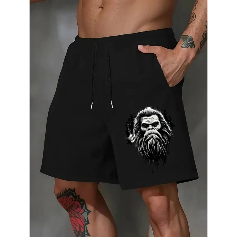 

Older Gorilla Printed Men's Summer Casual Shorts, Multipurpose Mid Pants Sports American Trendy Outer Wear Shorts & Summer Beach Pants