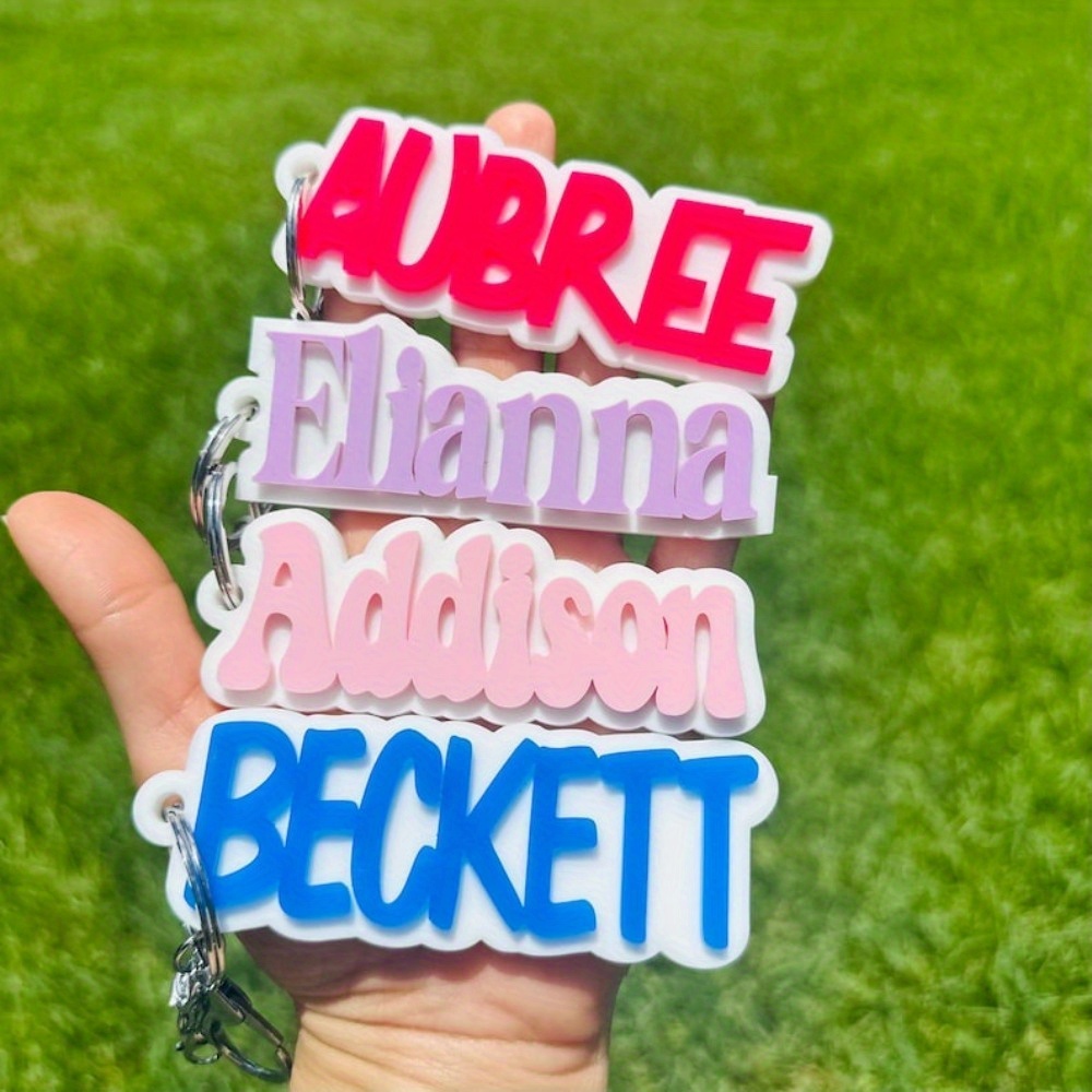 

1pc Custom Name Keychain, Retro Personalized Backpack Name Tag , Suitable For Christmas, Events, Festivals, Various Scenes,